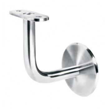 Handrail Wall Bracket-Plain Back Plate-48.3 Saddle-Grade 316  